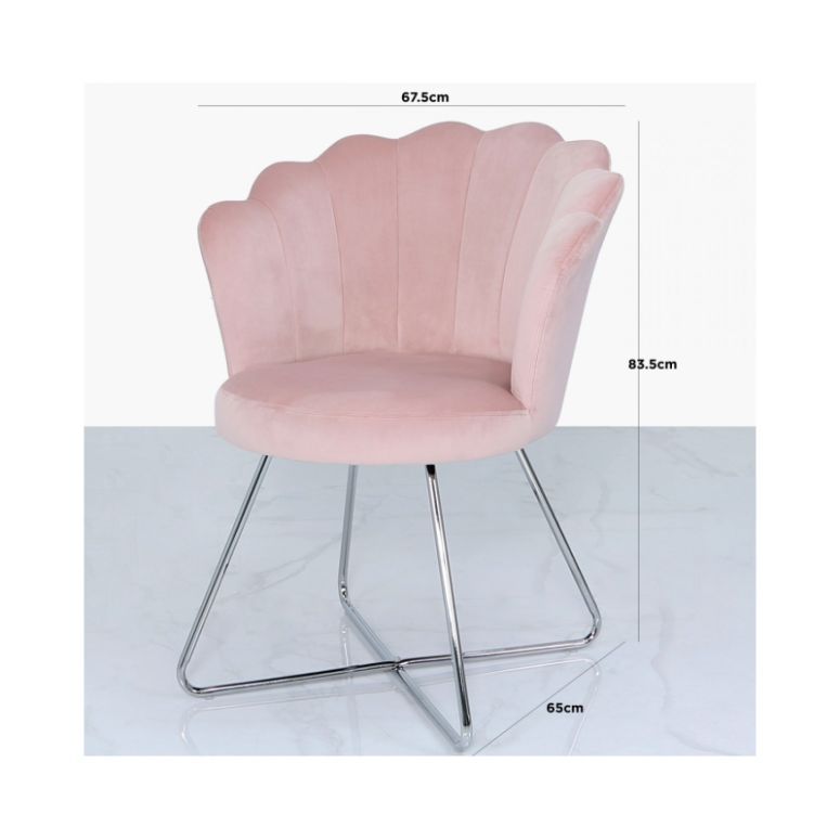 Light Pink Shell Back Dining Chair