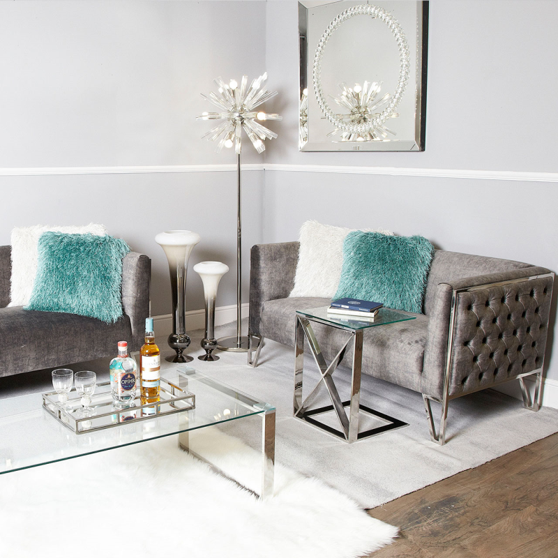 Zen Stainless Steel Sofa Table