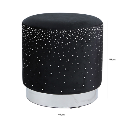Kent Round Stool with Sparkle Pattern *(Available in various colours)