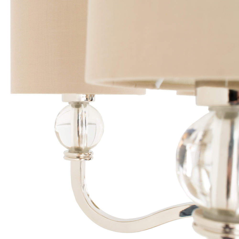 Sophia Mocha Shades 5 Arm Chandelier