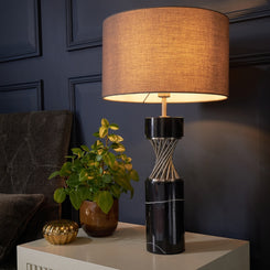 Turia Black Table Lamp