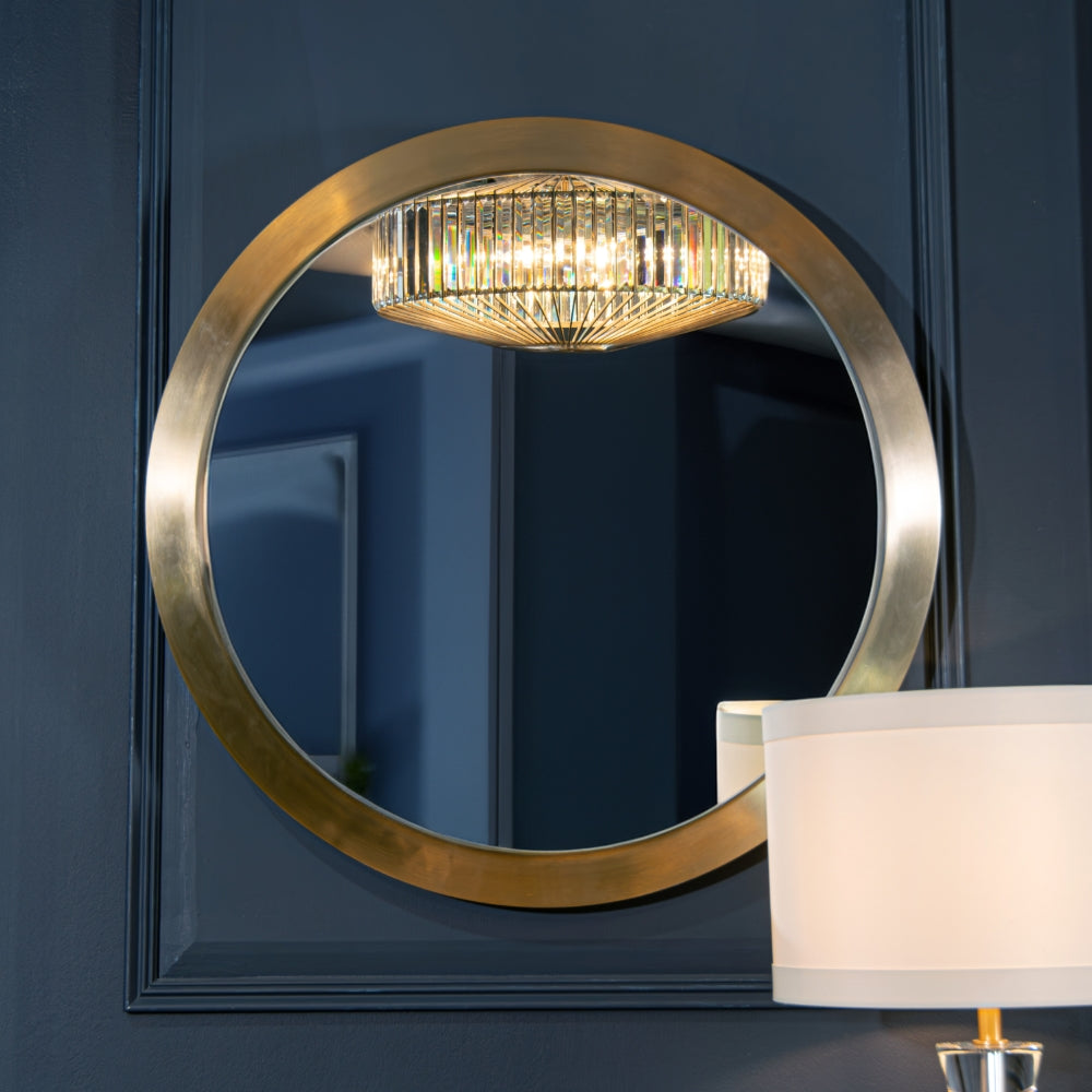 Macon Brushed Brass Finish Mirror