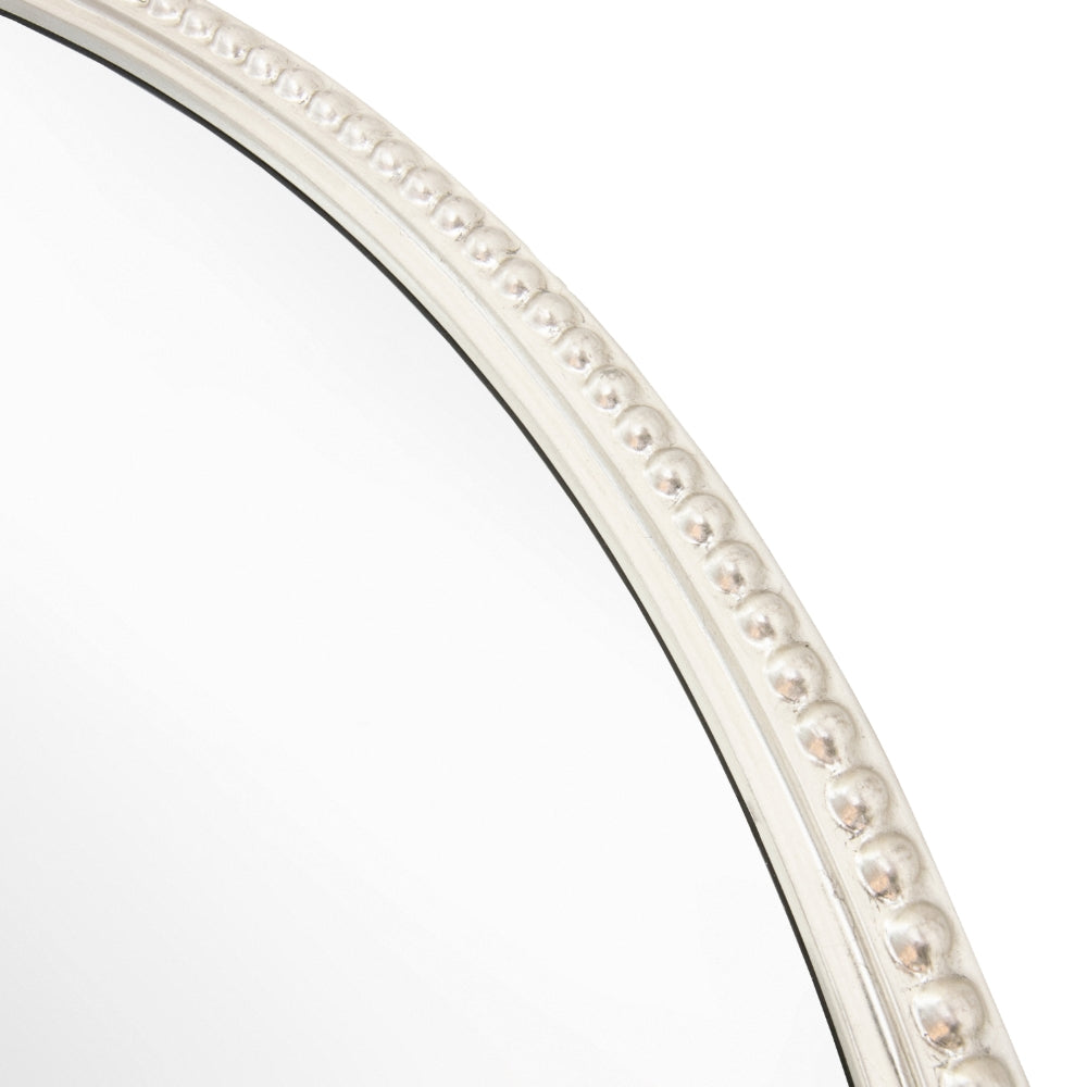 Lilly Silver Finish Large Round Mirror