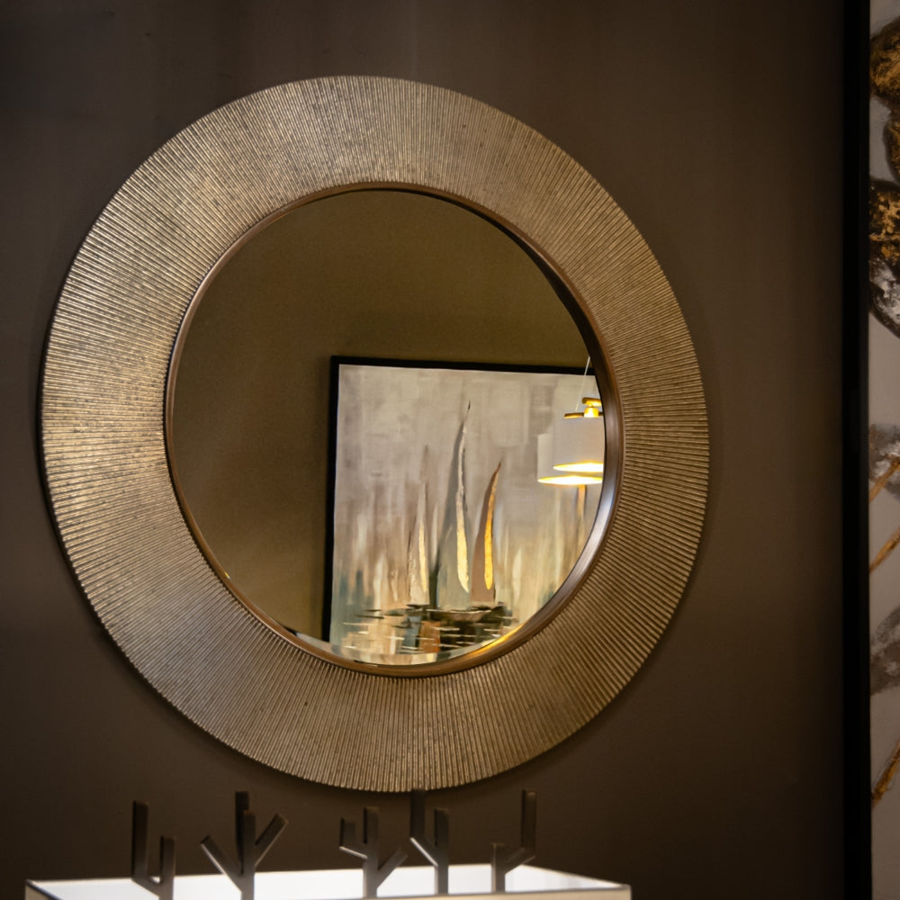 Edvin Gun Metal Finish Wall Mirror