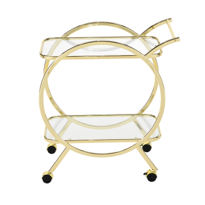 Gold mirrored drinks trolley