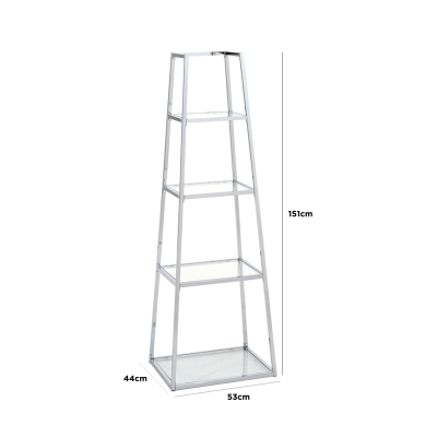 Medium chrome ladder display unit