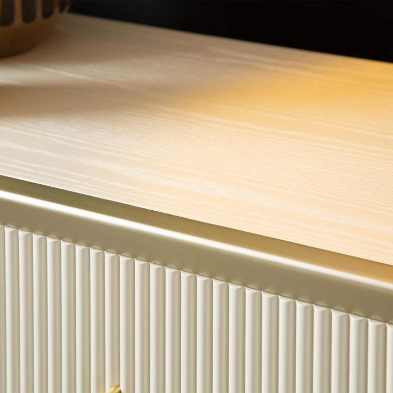 The Cream Elm 3 Drawer Chest