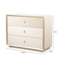 The Cream Elm 3 Drawer Chest