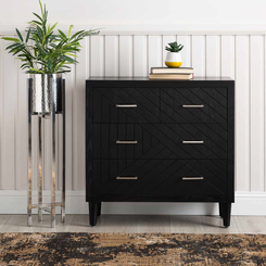 Black 4-drawer chest