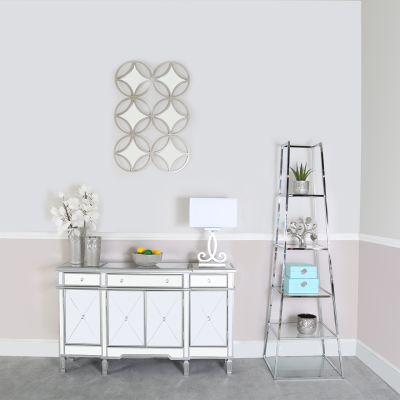 Large chrome ladder display unit