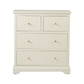 4 Drawer Chest Cabinet White with Gold Handles