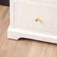 4 Drawer Chest Cabinet White with Gold Handles
