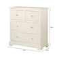 4 Drawer Chest Cabinet White with Gold Handles
