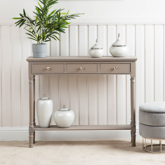Medium taupe console table