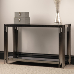 The Black Gunmetal Console Table