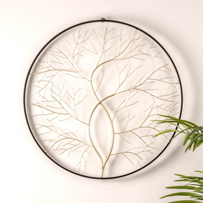 90 cm Black and Gold Tree Wall Decoration