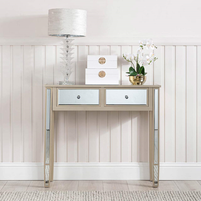 Dark Champagne Console Table