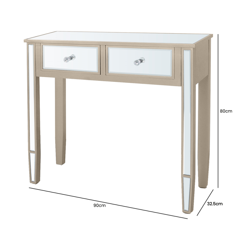 Dark Champagne Console Table