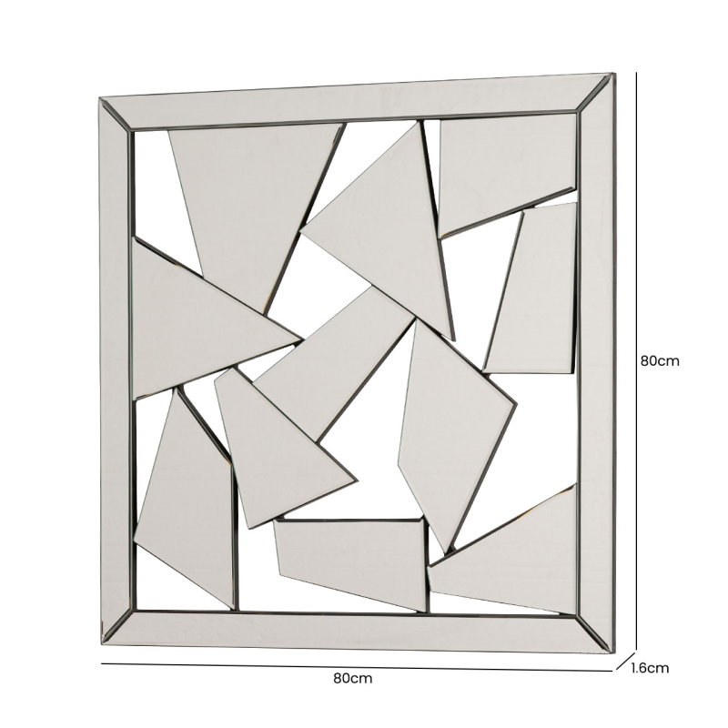 80cm Abstract Mirror Wall Art