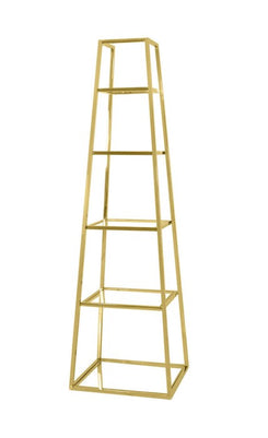 200cm gold metal ladder display unit