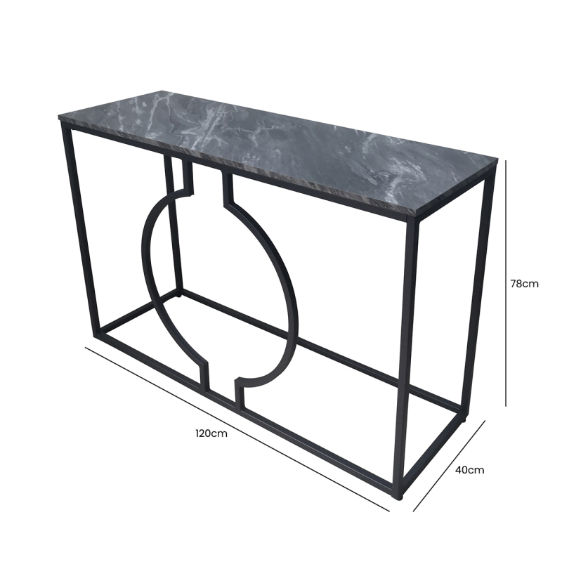 Black Metal Console Table