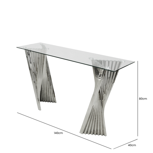 Lucy Stainless Steel Console Table