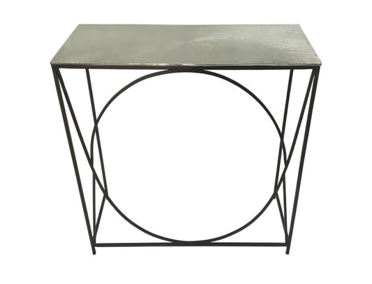 Black and Nickel Console Table
