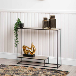 Black And Nickel Console Table