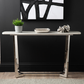 The Meghan Chrome Metal Console Table