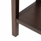 Walnut Brown 2 Drawer Console Table with Gold Handles