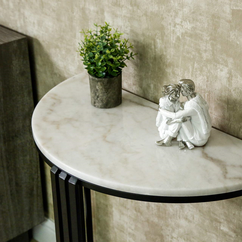 Half moon console table