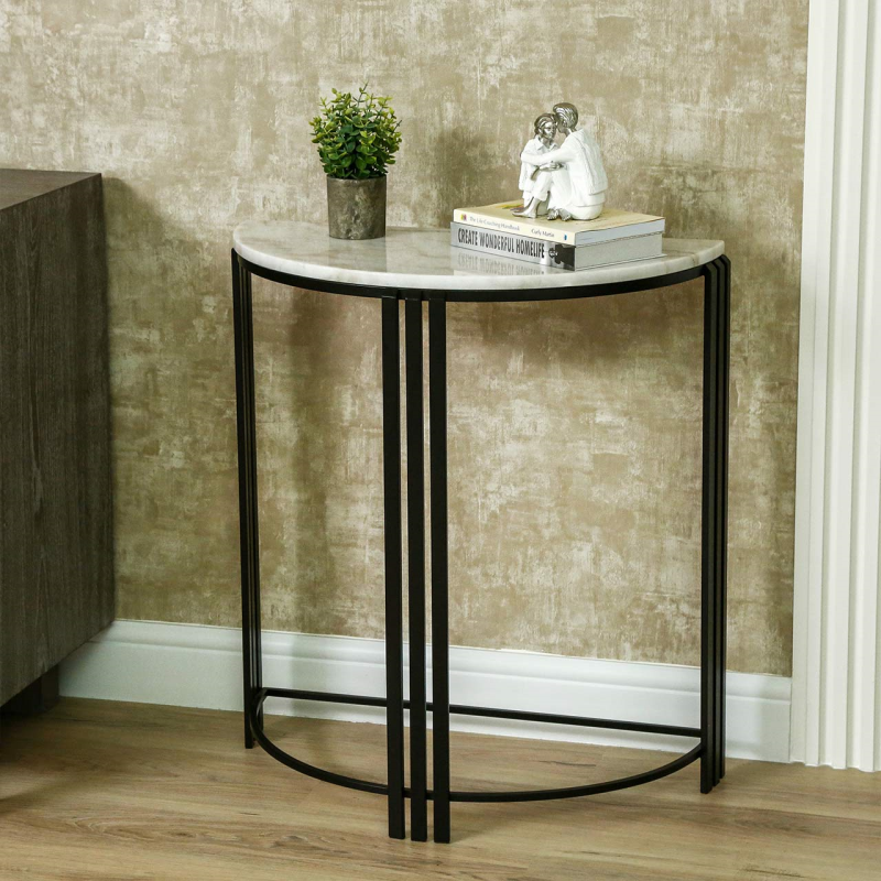 Half moon console table