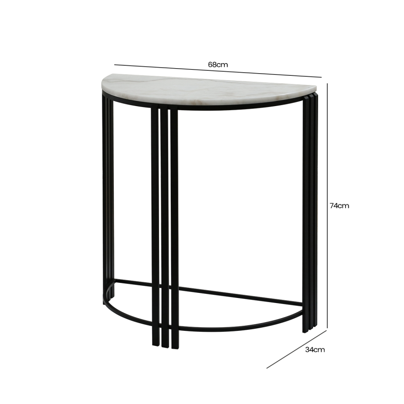 Half moon console table