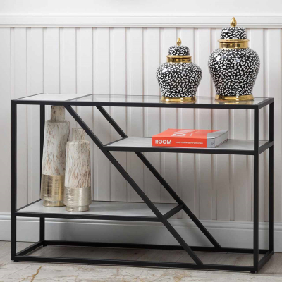 Black and Grey Console Table