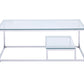 2 Tier Coffee Table Stainless Steel Glass T