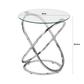 The Rizzo Chrome End Table with Glass Top