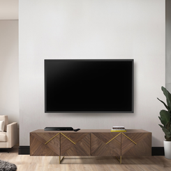 The Iva 4-Door Entertainment Unit Light Walnut