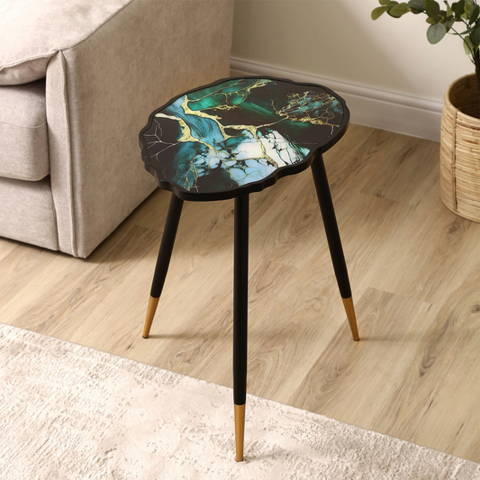 Teal Green End Table