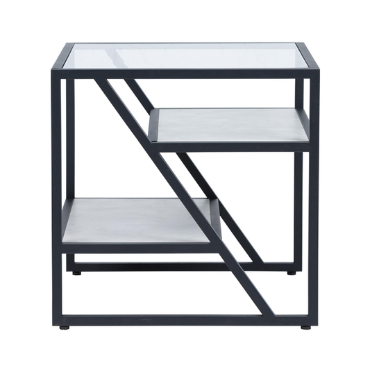 Black and Grey End Table