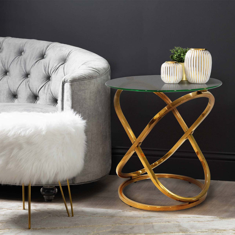 The Rizzo Gold End Table