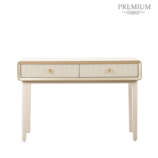 Cream Elm 2 Drawer Console Table