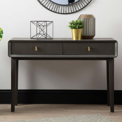 The Smoke Grey Elm 2-Drawer Console Table