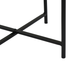 Black Metal End Table with Brown Wooden Top