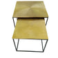 Mahi Set of 2 Black and Gold Nesting Tables