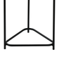 Set of 2 Black Metal Nesting Table with White Marble Top