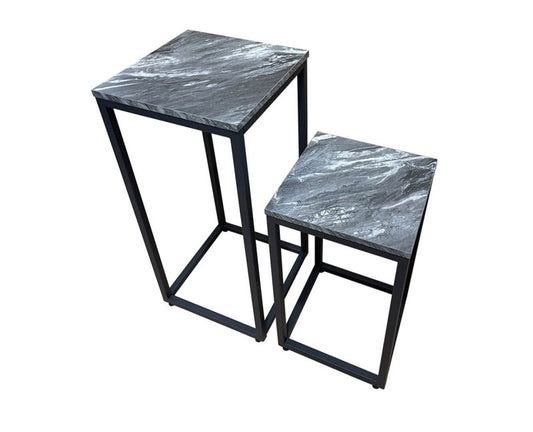 Alora Set of 2 Black Plant Stand