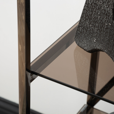 The 5-Tier Grey Gunmetal with Smoke Glass Display Unit