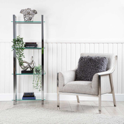 Three-Tier Glass Display Shelf