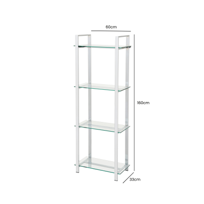 Three-Tier Glass Display Shelf