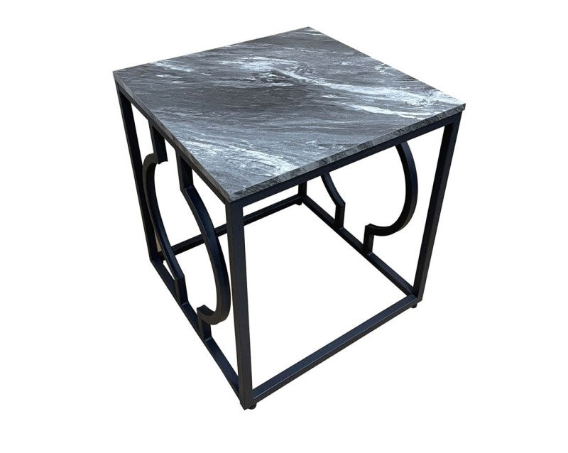 Alora Black Metal End Table